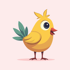 vector bird with sketch-like details, blending artistic charm with digital precision