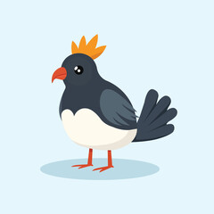 A bold and colorful bird vector, featuring smooth gradients and intricate feather patterns, ideal for posters and prints