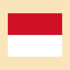 Flag of Monaco. Color vector illustration.