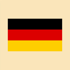 Fototapeta premium Flag of Germany. Color vector illustration.