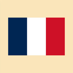 Flag of France. Color vector illustration.