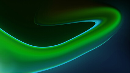 Abstract blue and green neon on dark background.
