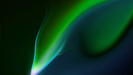 Abstract blue and green neon on dark background.
