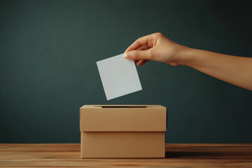 Voting ballot drop in box backdrop