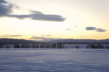 Tramonto invernale a Russeluft - Alta. Norvegia del nord, gennaio 2025