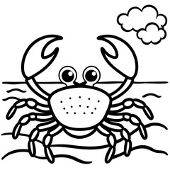 crab cartoon isolated