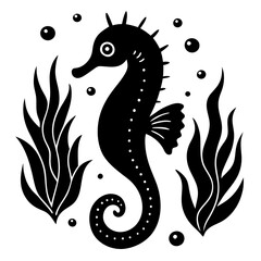 vector illustration of a black dragon