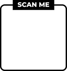QR Code Place Scan Me Frame Design