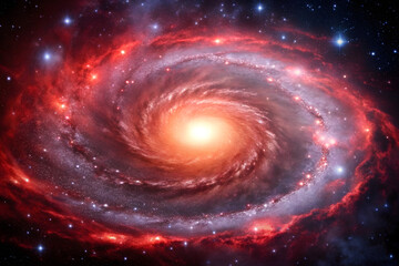 Obraz premium Stunning Spiral Galaxy in Deep Space, Ideal for Science, Space, and Astronomy Stock Photos.