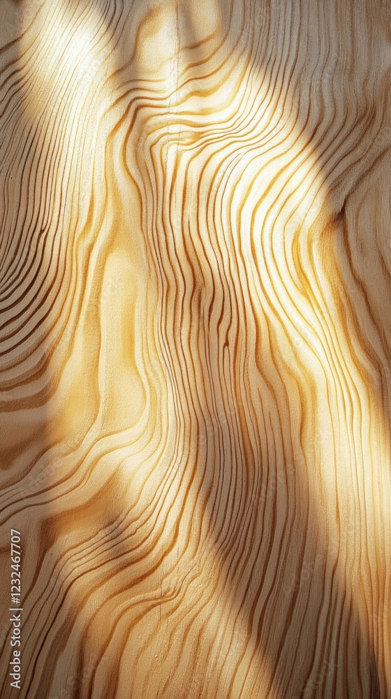 Poster soft, warm light dances across the smooth, finely grained wooden surface, highlighting the intricate