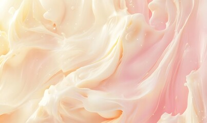 Obraz premium Swirled cream texture, close-up, studio shot, cosmetic background, product advertising