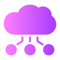 cloud data gradient icon