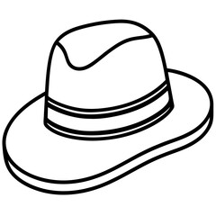 Elegant Headwear Line Art Vector Collection