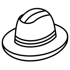 Elegant Headwear Line Art Vector Collection