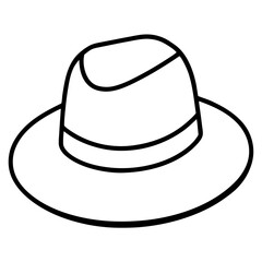 Elegant Headwear Line Art Vector Collection