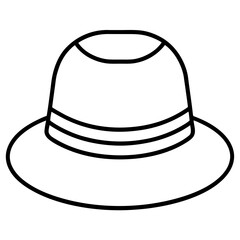 Elegant Headwear Line Art Vector Collection
