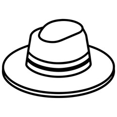 Elegant Headwear Line Art Vector Collection