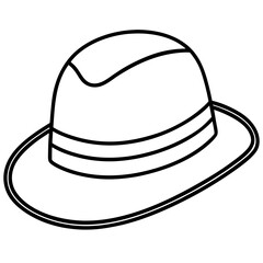 Elegant Headwear Line Art Vector Collection