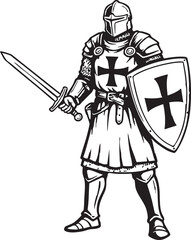 Fototapeta premium Crusader warrior