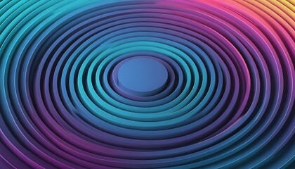 Fototapeta premium Abstract Colorful Concentric Circles Design