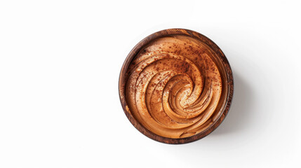 chocolate, brown cream, isolated on white background