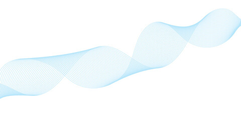 Abstract vector background with blue wavy lines. Blue wave background. Blue lines vector illustration. Curved wave. Abstract wave element.	