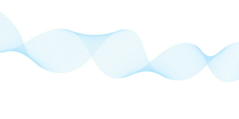 Fototapeta premium Abstract vector background with blue wavy lines. Blue wave background. Blue lines vector illustration. Curved wave. Abstract wave element. 