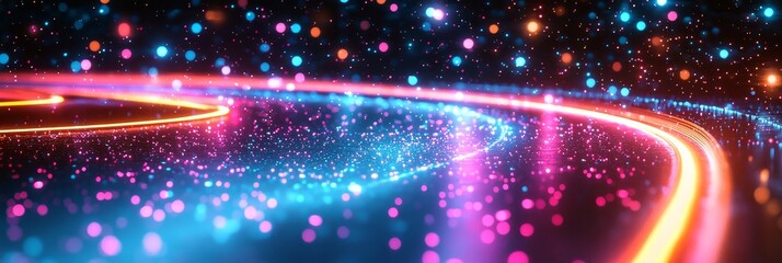 Luminous Dance of Particles: Capturing the intricate dances of colored light beams in slow motion