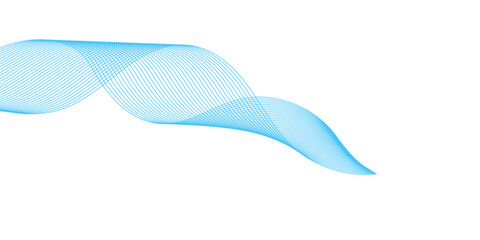 Abstract vector background with blue wavy lines. Blue wave background. Blue lines vector illustration. Curved wave. Abstract wave element.	