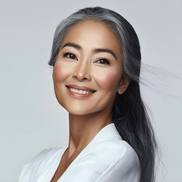 Modelo Asiatica con una sonrisa
