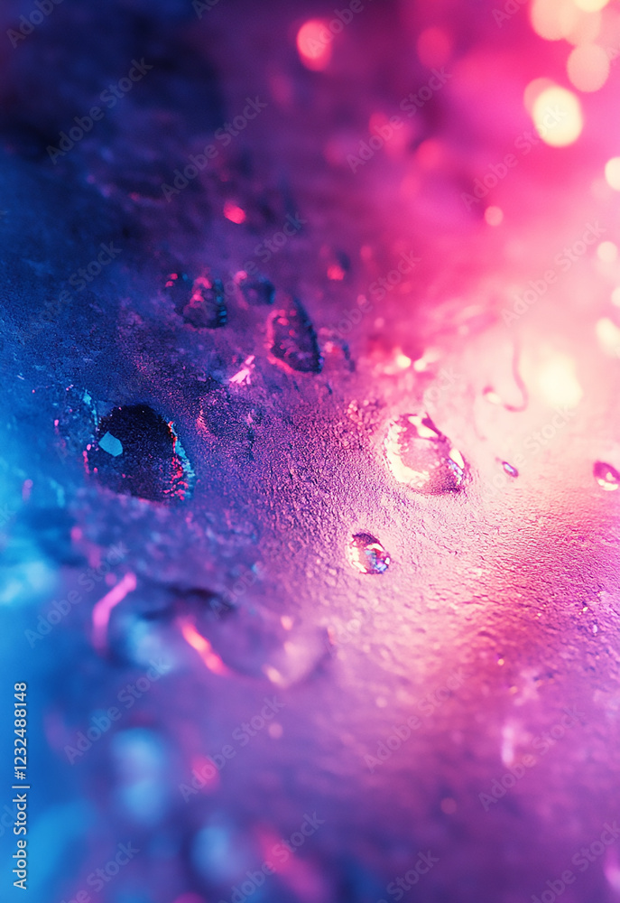 Canvas Prints abstract background of iridescent holographic glass waves, creating a modern and futuristic aestheti