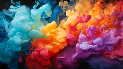 Obraz premium Colorful swirling vortex of clouds creating a mesmerizing visual spectacle in a vibrant artistic representation