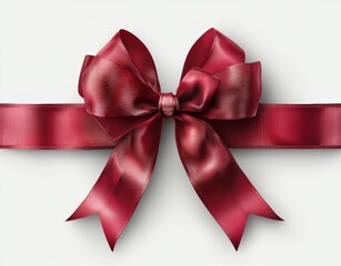 Fototapeta premium Beautiful red bow gifts are a popular decorative element for celebrations and special occasions worldwide, used daily