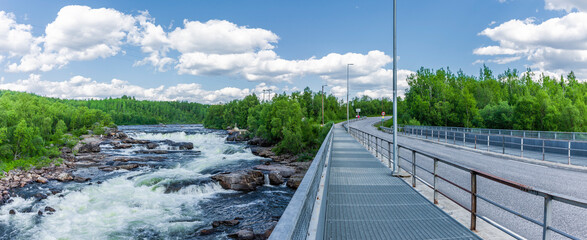 Skoltefossen Wasserfall in Nordnorwegen