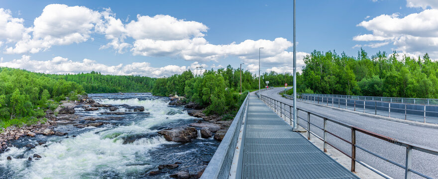 Skoltefossen Wasserfall in Nordnorwegen