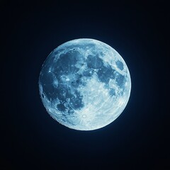 Fototapeta premium Blue Moon Night Sky Celestial Body