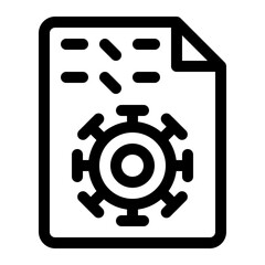 Icon Cyber Attack With Style Outline