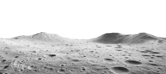 Realistic Lunar Surface with Detailed Craters and Rugged Terrain