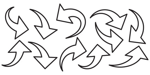 Red large forward or left pointing solid long arrow icon sketched as vector symbol	