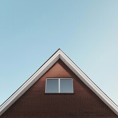 Geometric Roof Design with Modern Architectural Elements and Sky