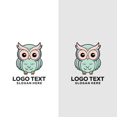 Owl icon vector in modern flat style for web