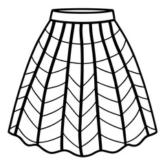 Elegant Skirt Designs Minimalist Vector