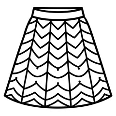 Elegant Skirt Designs Minimalist Vector