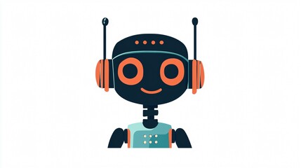 Fototapeta premium Professional Chatbot Service for Customer Communication - Flat Vector Illustration