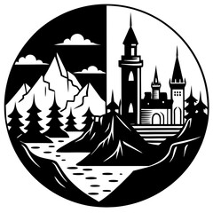 vector illustration of a church