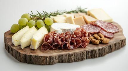 Charcuterie Board with Gourmet Cheeses and Cured Meats