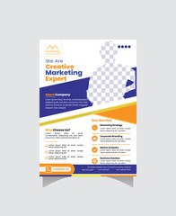 Eye-catching flyer promoting creative marketing services.