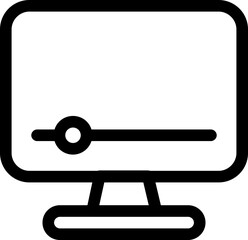 Computer live streaming icon