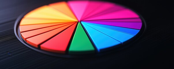Obraz premium Colorful Palette with Vibrant Shades on a Dark Background
