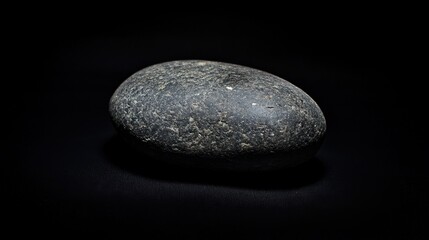 Unique textured stone on dark background showcasing natural beauty and simplicity in design